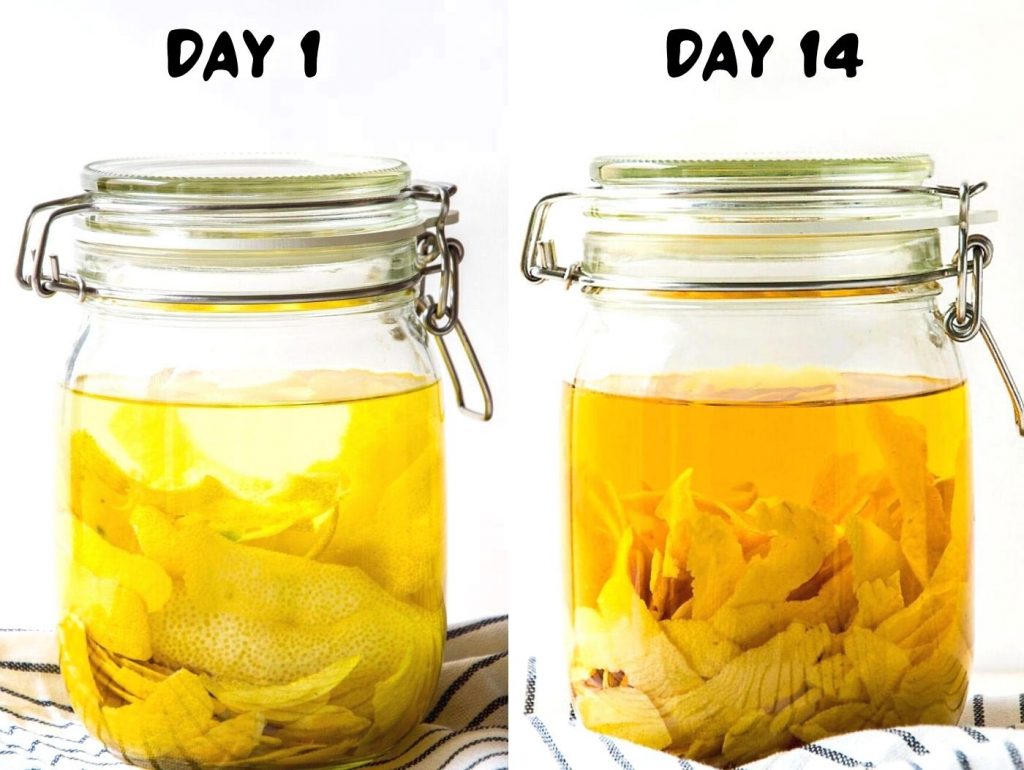 limoncello comparison day 1 and day 14