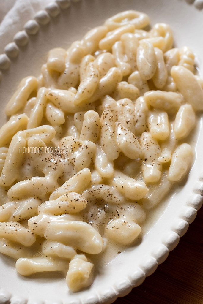 ricotta cavatelli with parmesan cream sauce