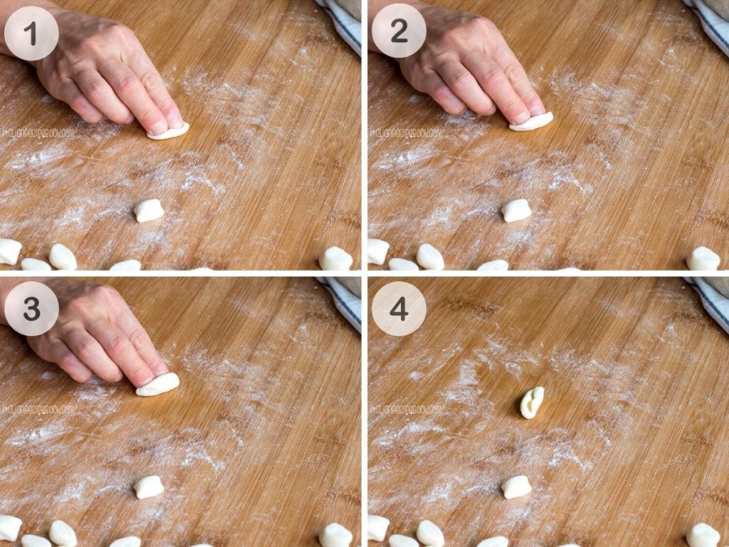 how to shape cavatelli with 2 fingers