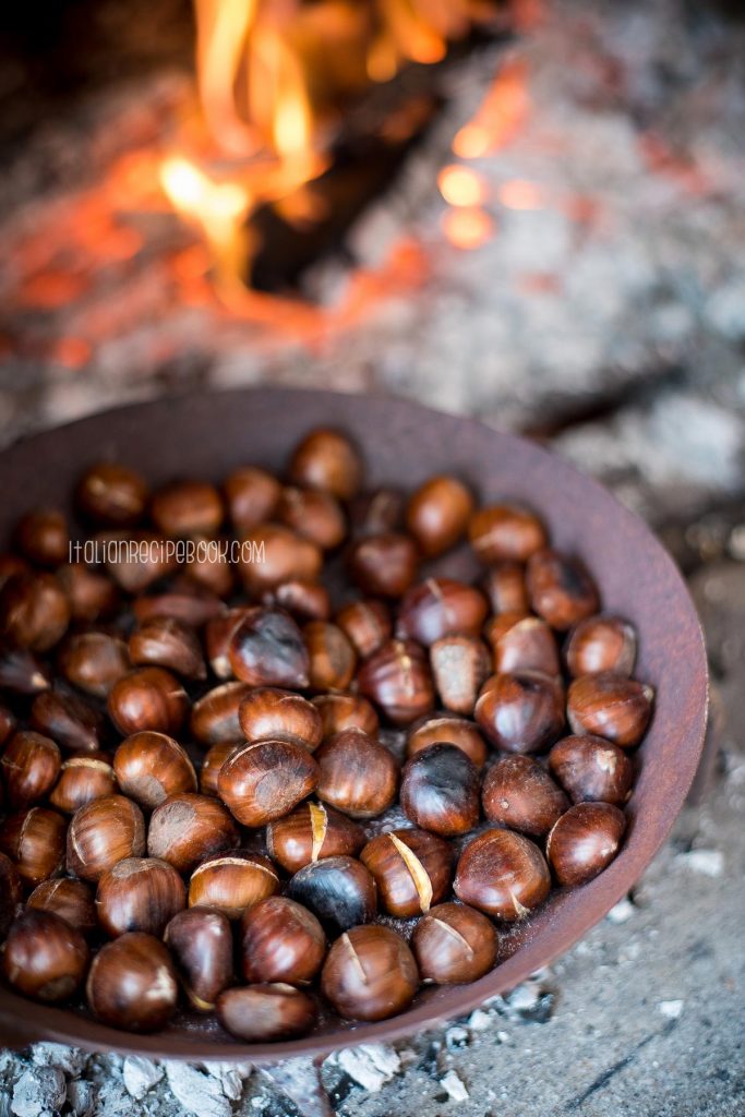 roasting chestnuts on an open fire
