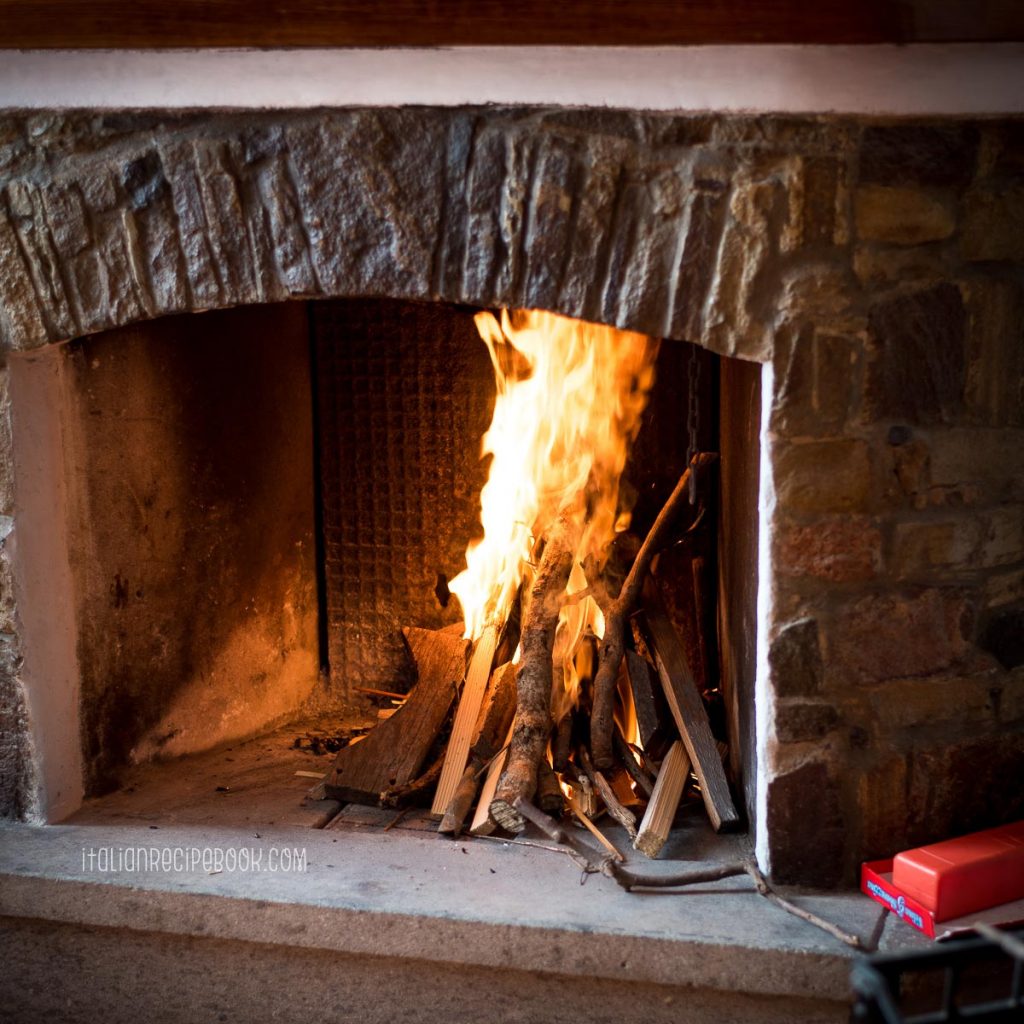 starting fire for chestnut roasting