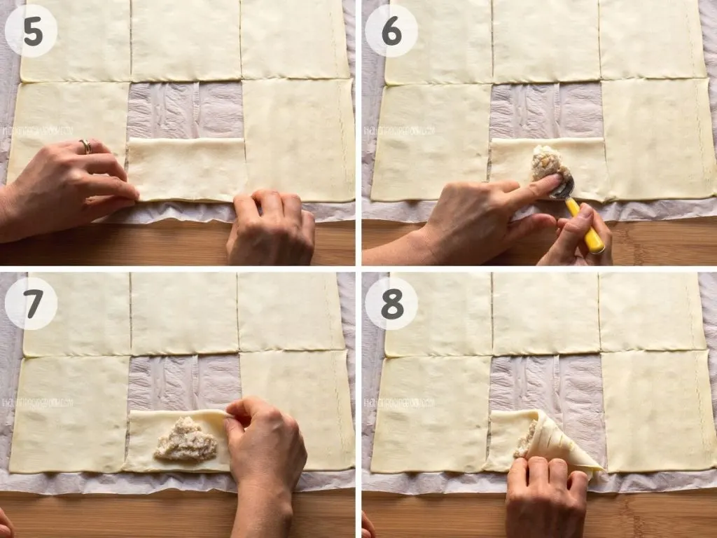 how to make lazy sfogliatelle with puff pastry - step 2