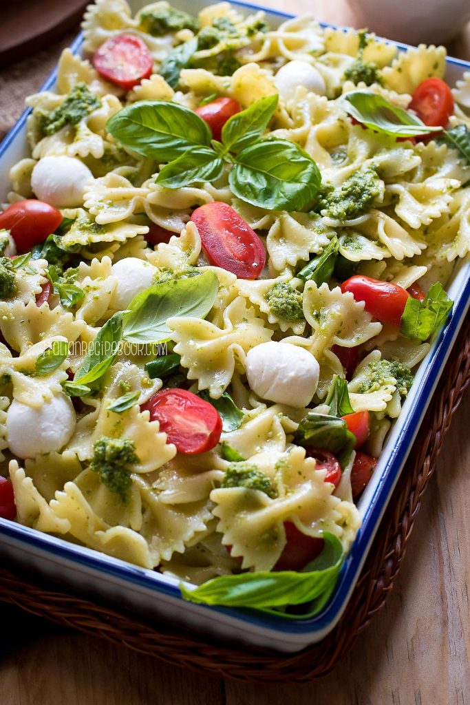 pasta caprese salad