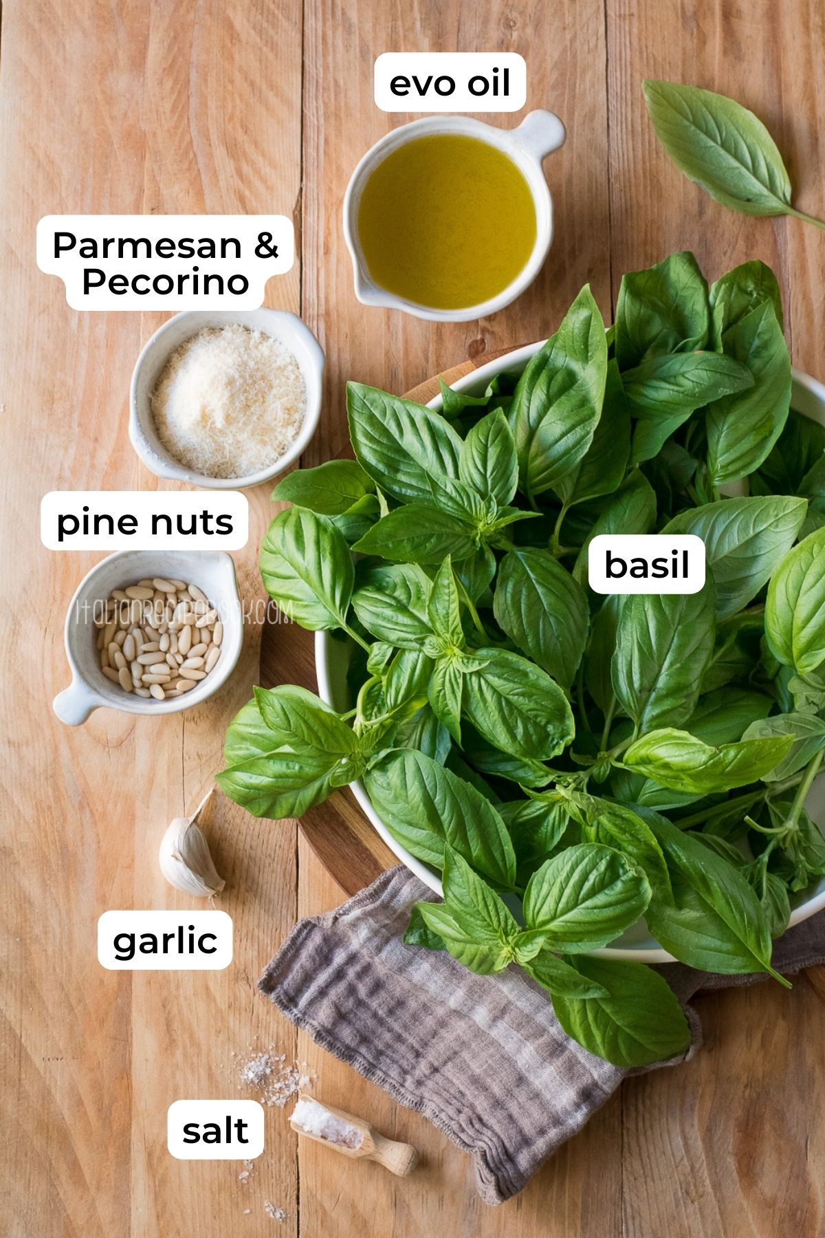 Pesto Genovese ingredients