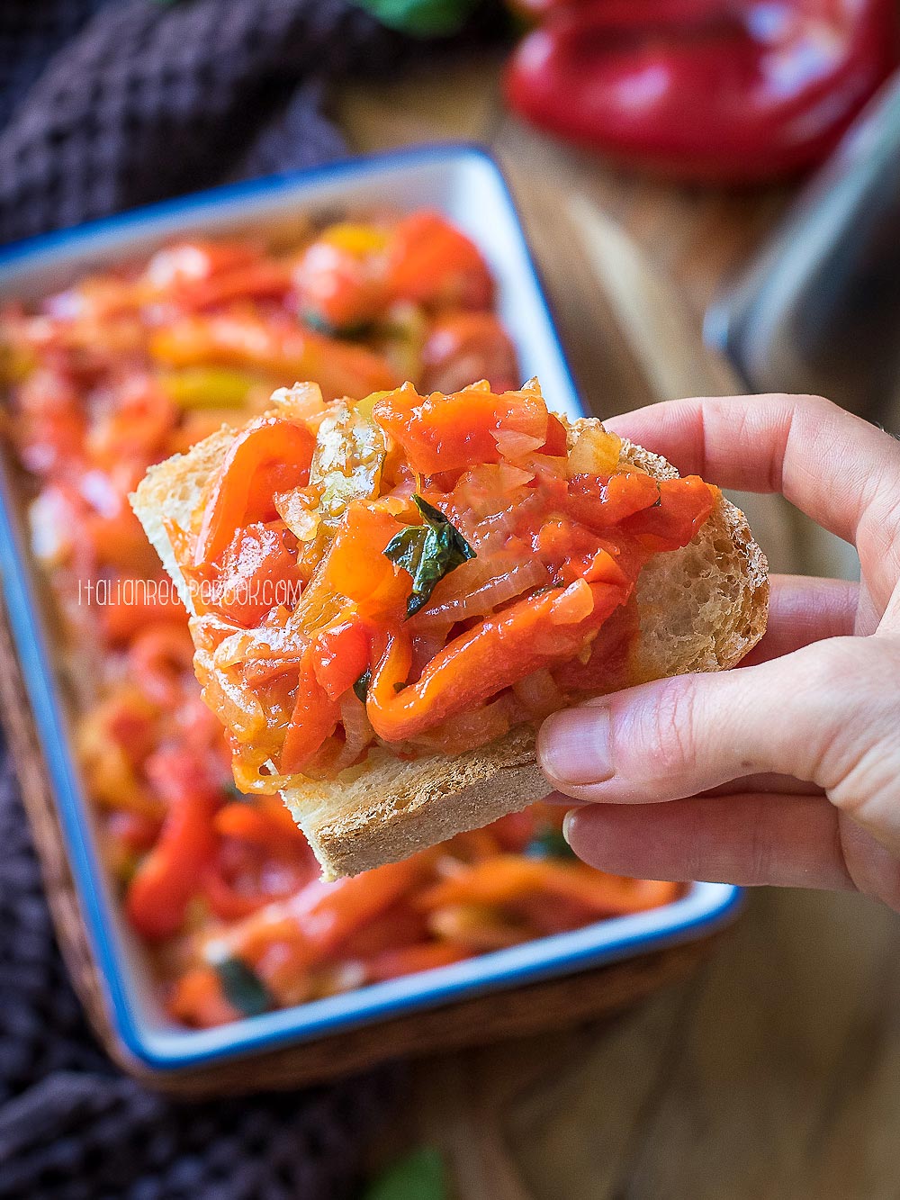 bruschetta with peperonata