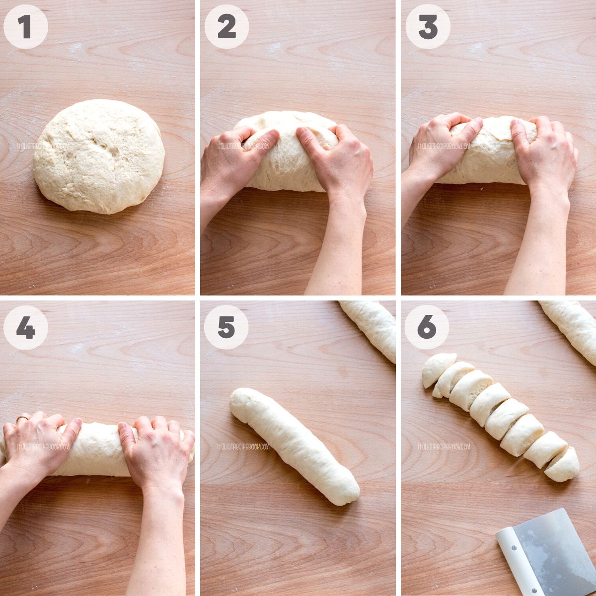 shaping milk rolls