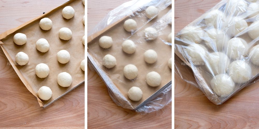 proofing milk rolls - second rise