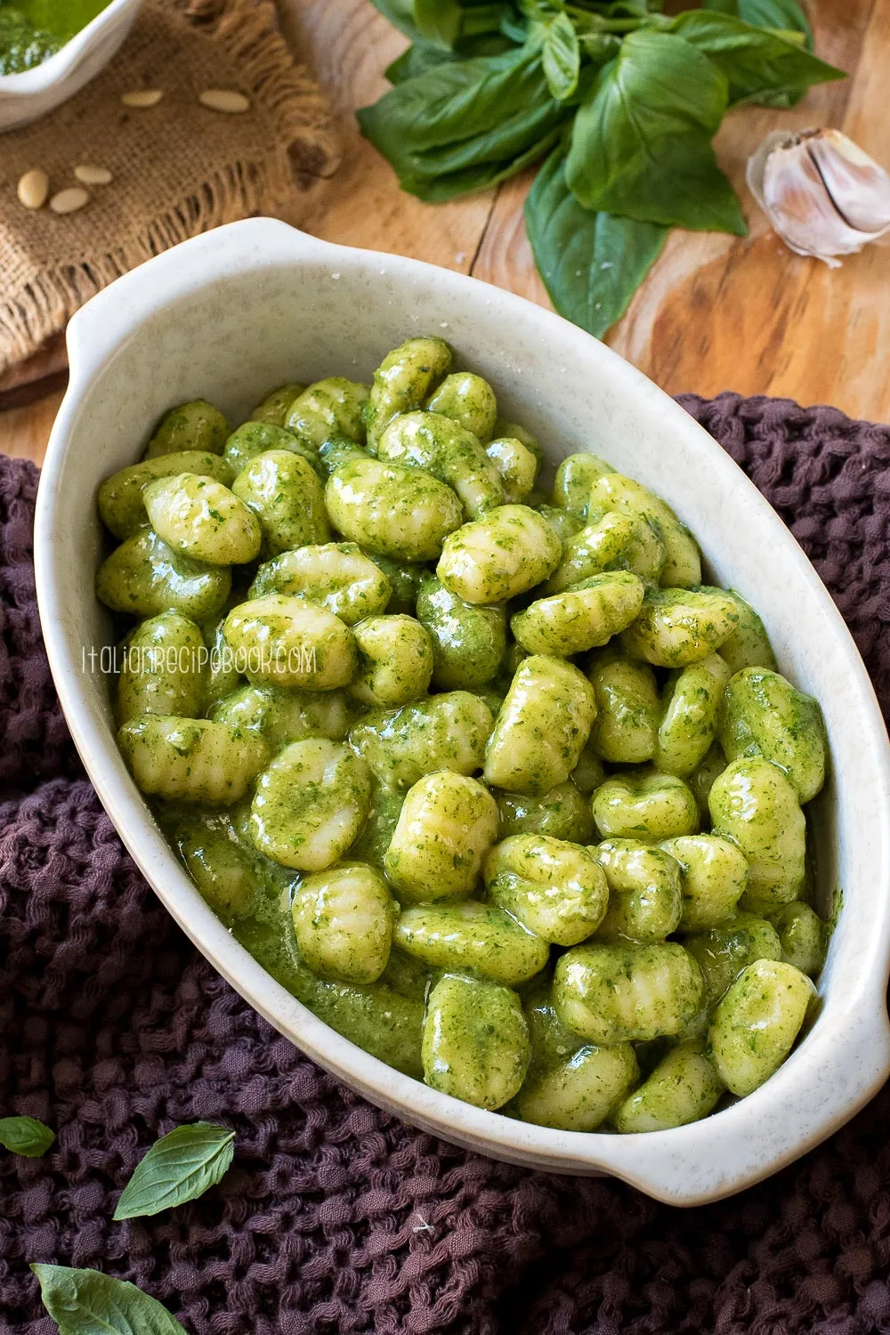Pesto Gnocchi {Creamy &amp; Comforting} - Italian Recipe Book