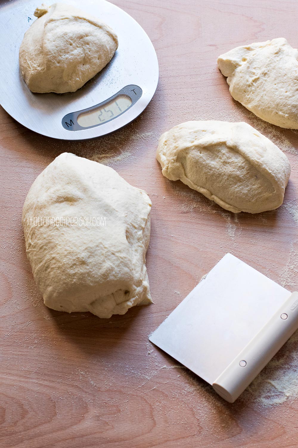 dividing the dough