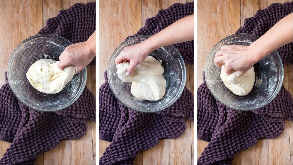 making semolina bread - step 3