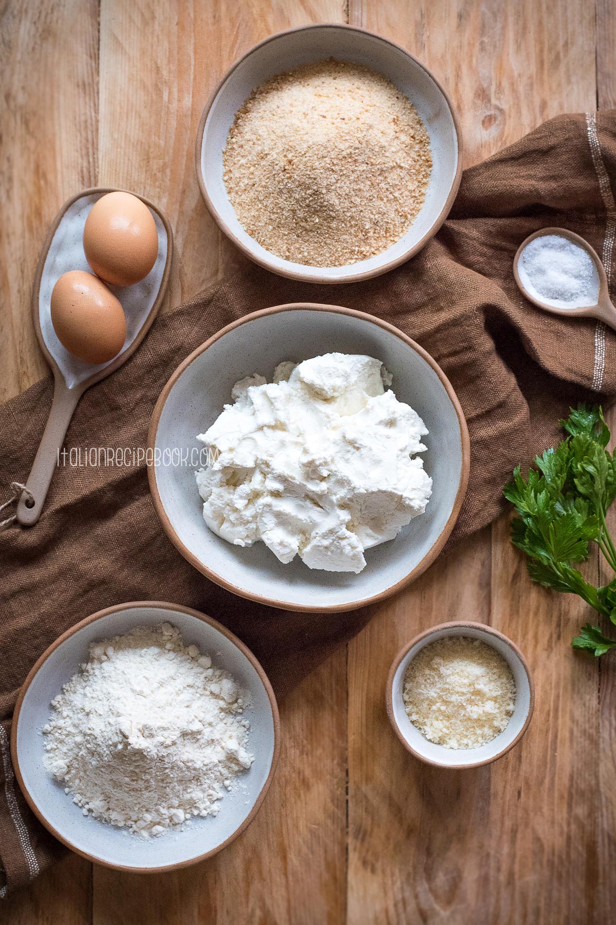 ingredients for ricotta balls