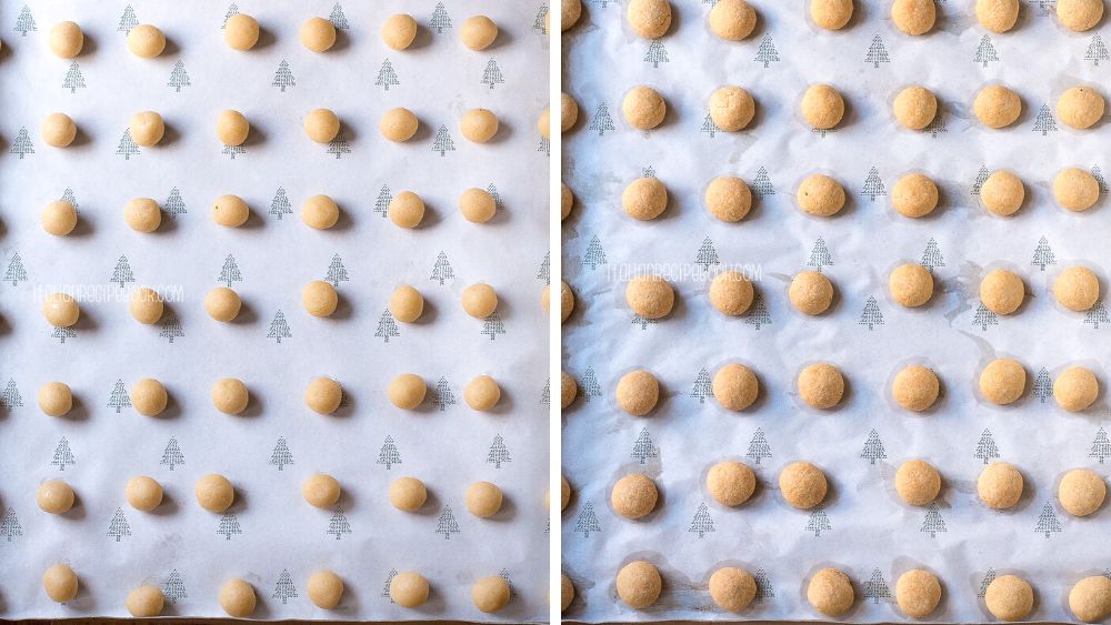 baci di dama on a baking sheet