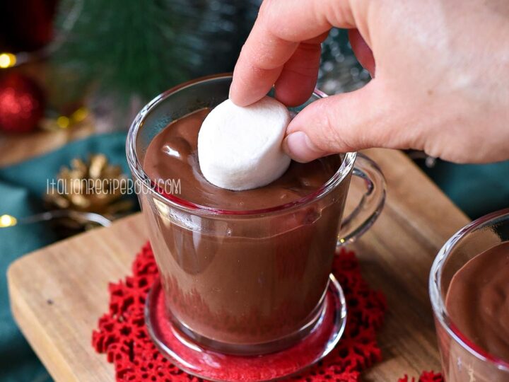 italian hot chocolate with marshmallow