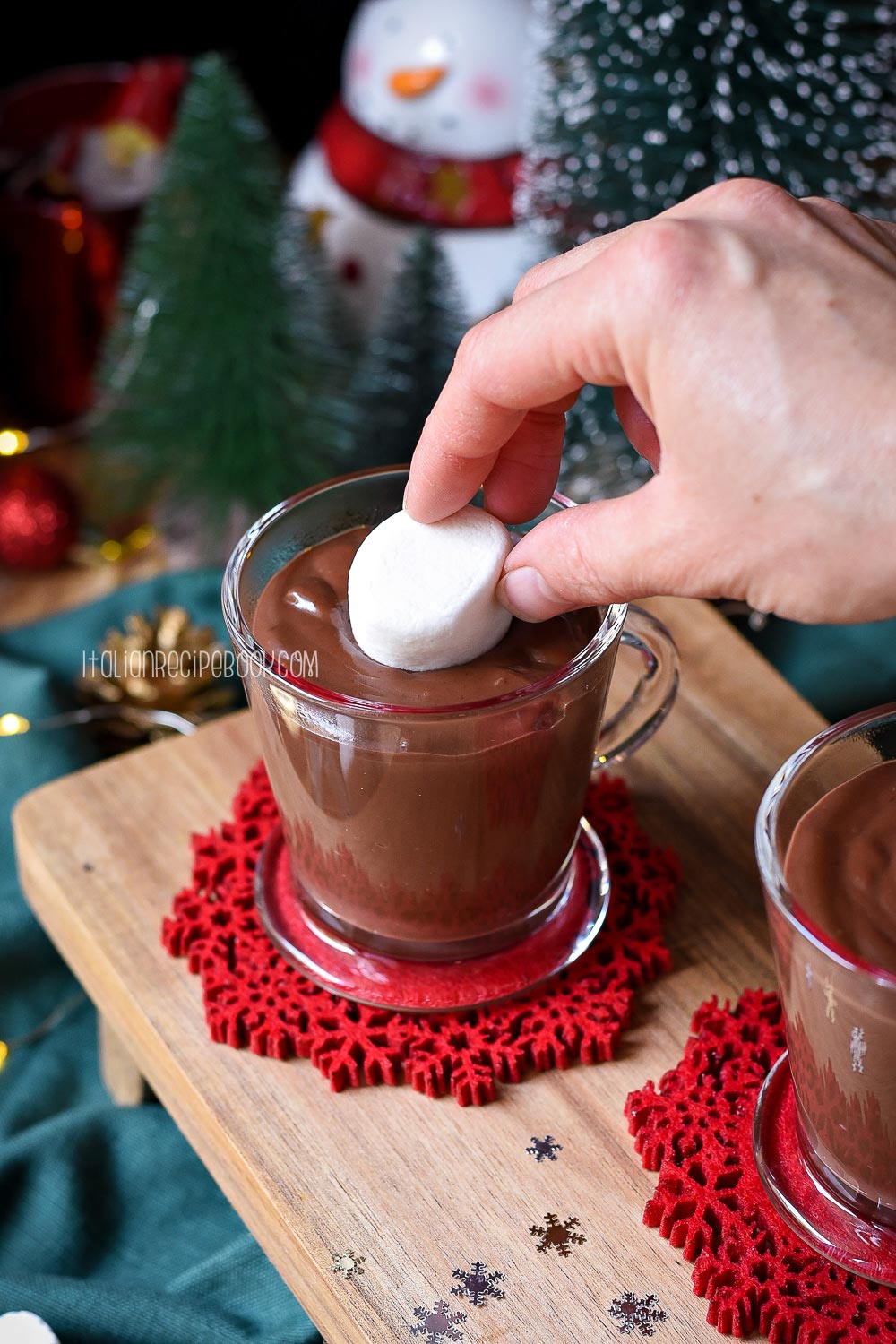 italian hot chocolate with marshmallow