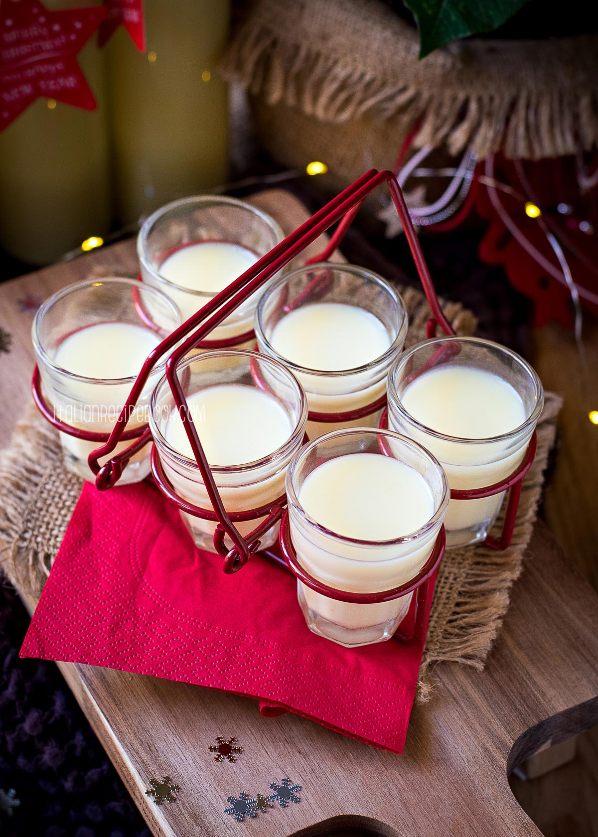 limoncello cream in shot glasses