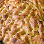 focaccia bread in a pan