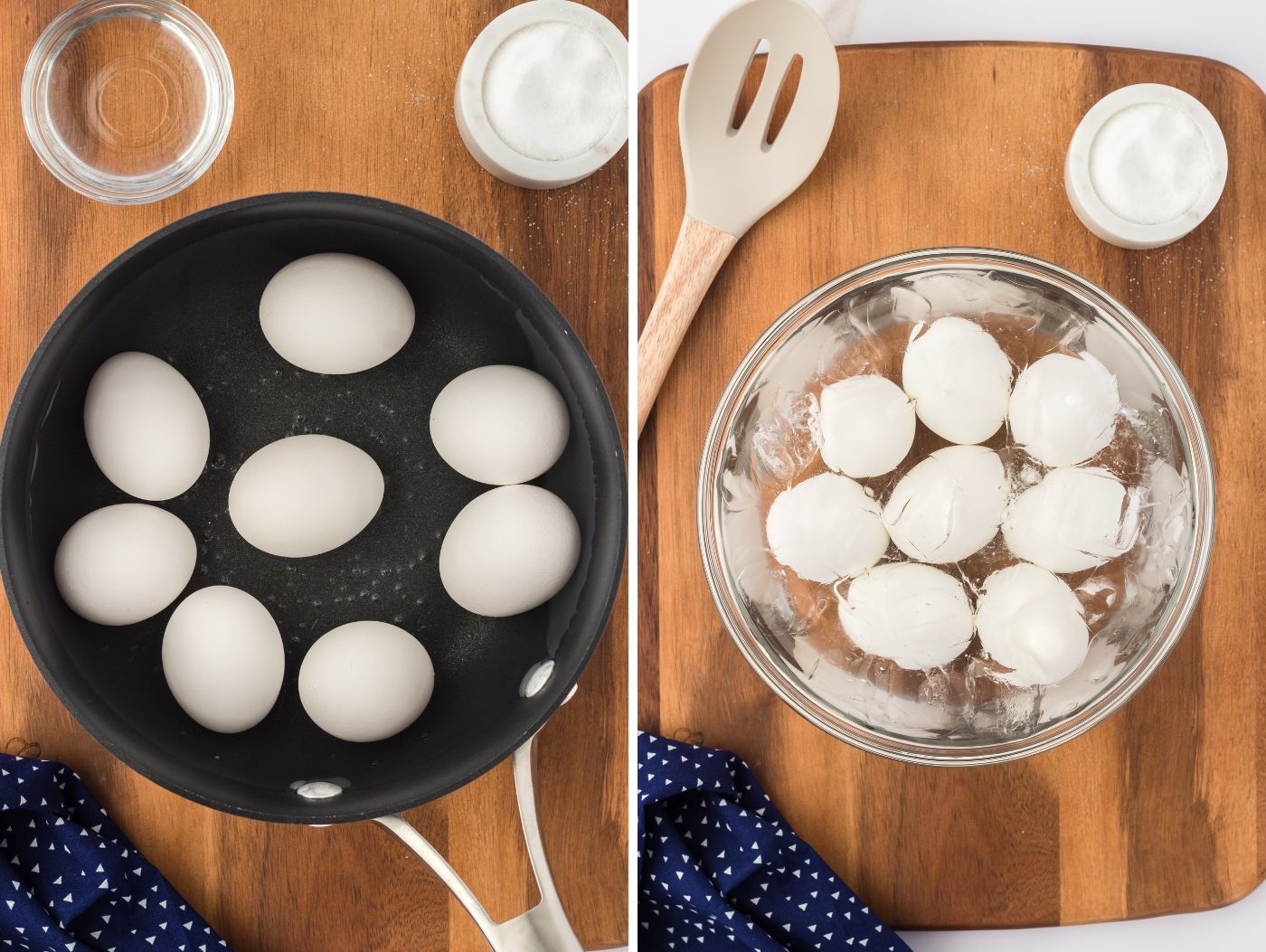 cooking and cooling eggs