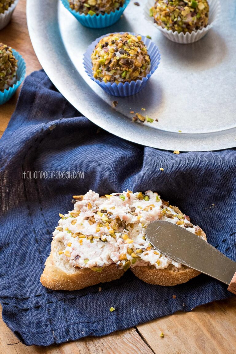 Easy NoCook Appetizer Ricotta Cheese Balls with Pistachio Crust
