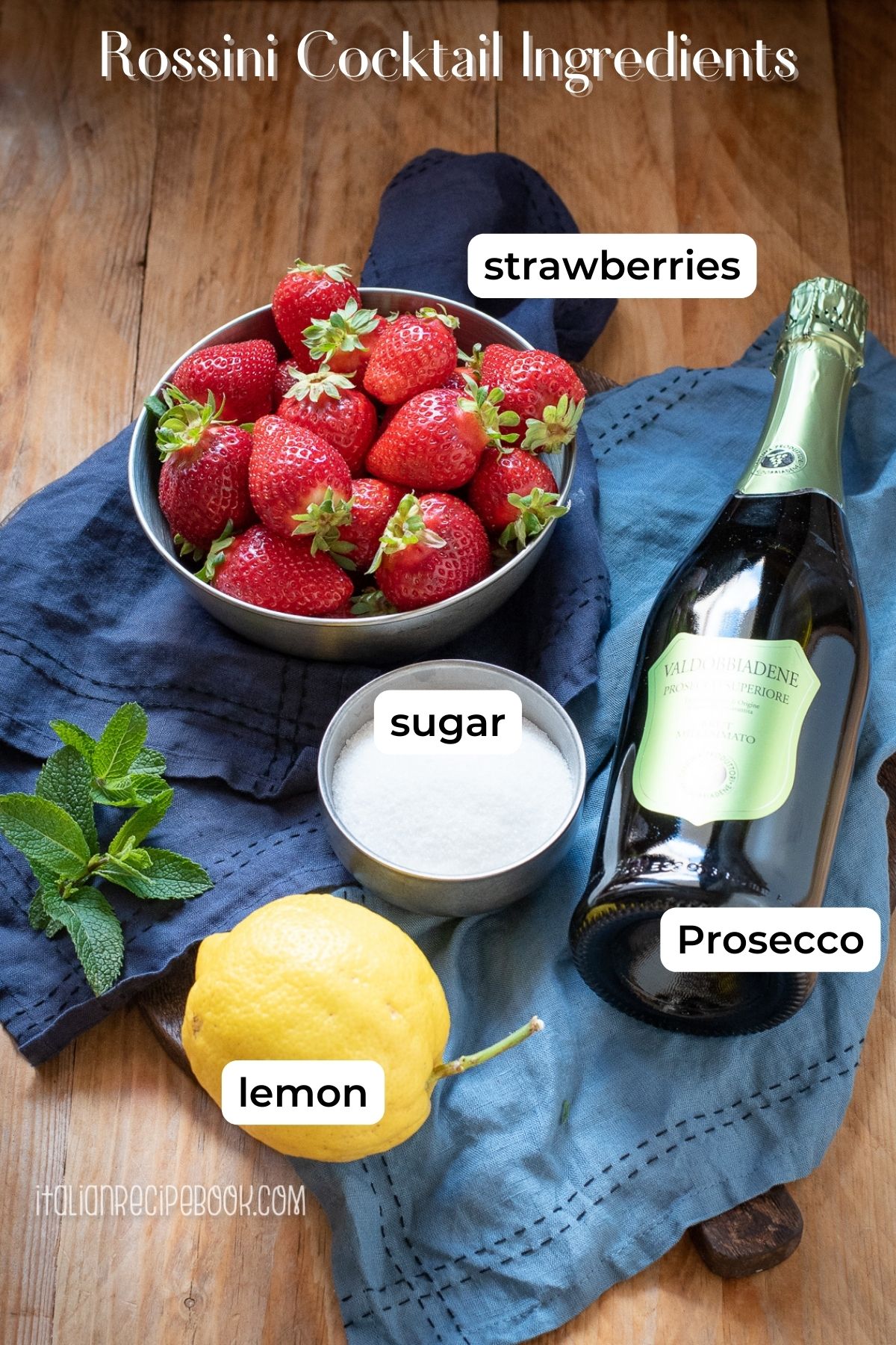 ingredients to make rossini cocktail