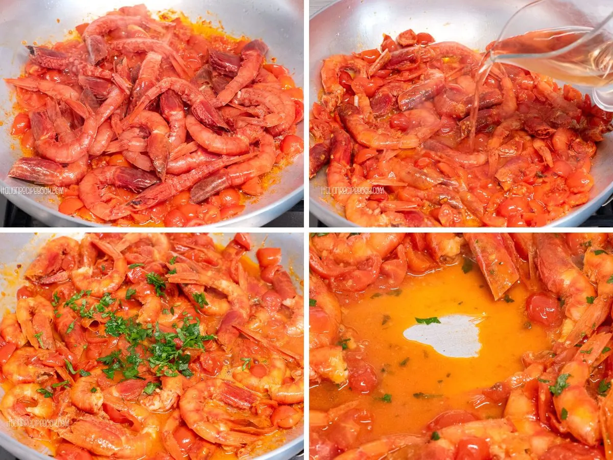 preparing shrimp sauce - step 2