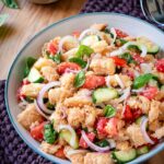 panzanella salad in a bowl