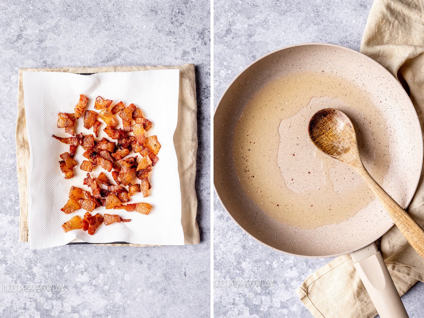 fried crisp guanciale and its fat
