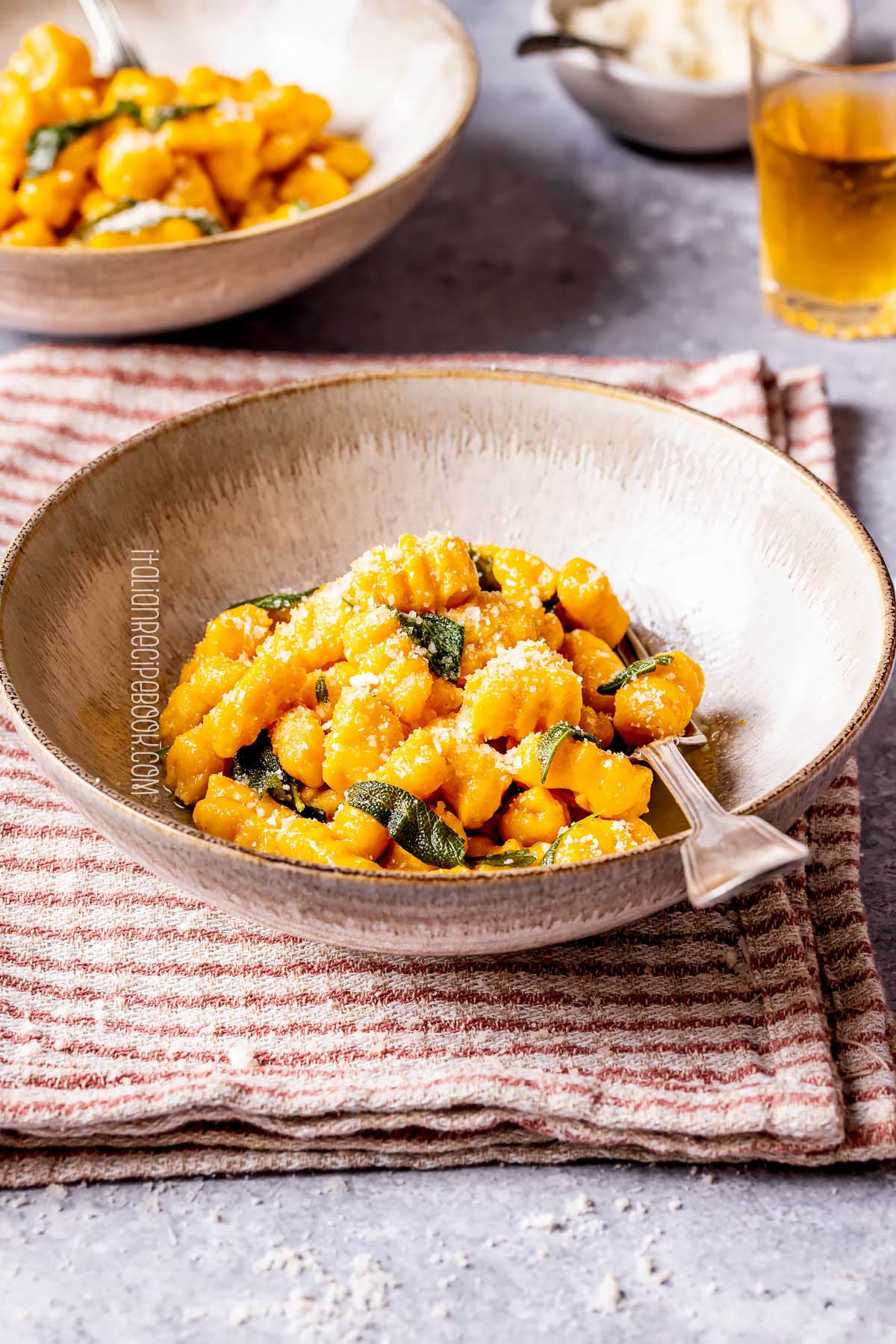 pumpkin gnocchi in a bowl