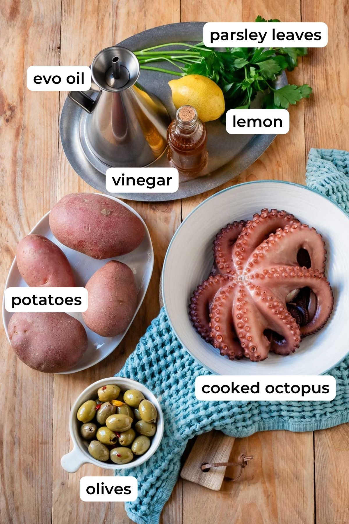 ingredients for octopus salad