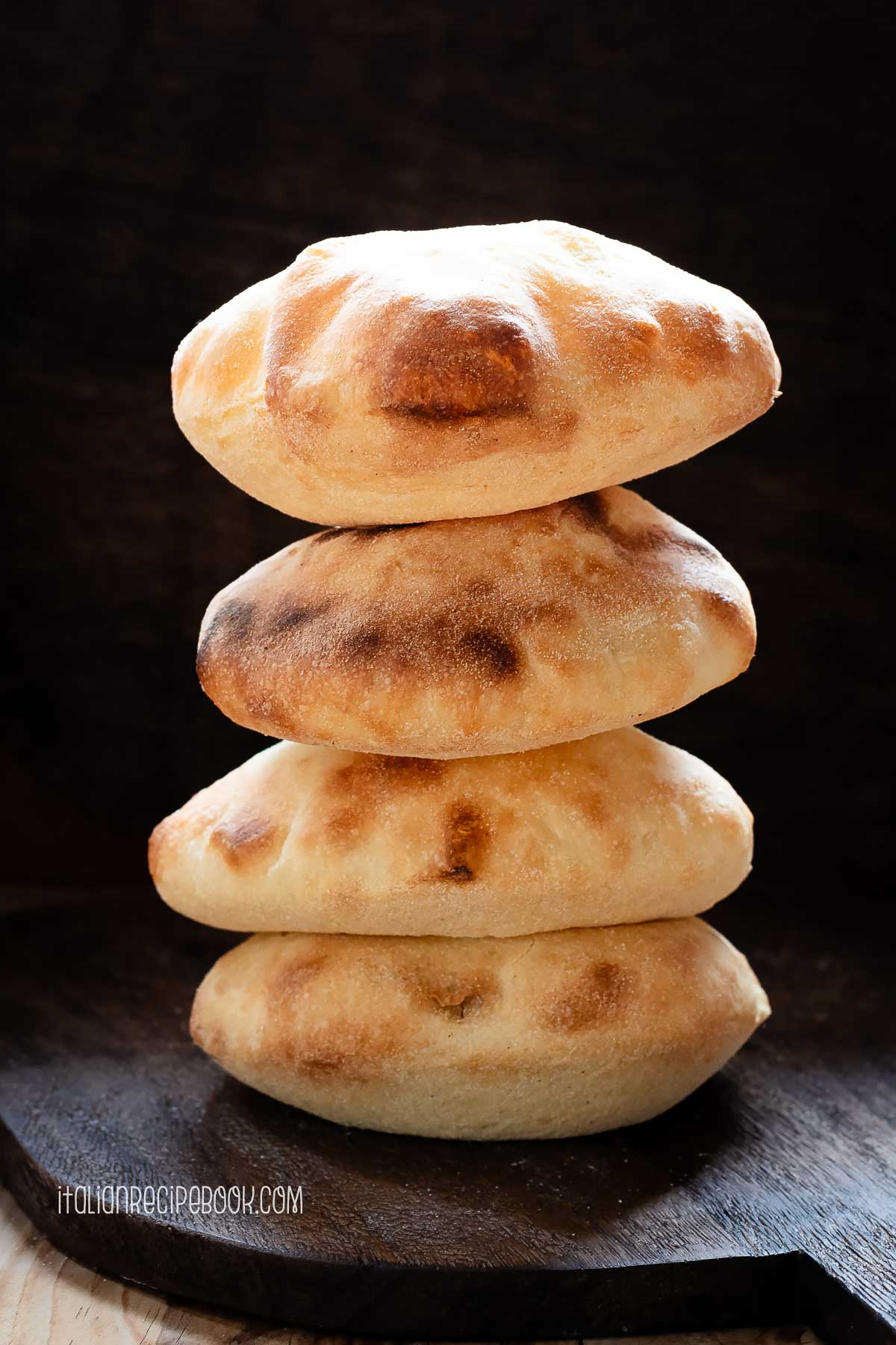 four pucce stacked one on top of another